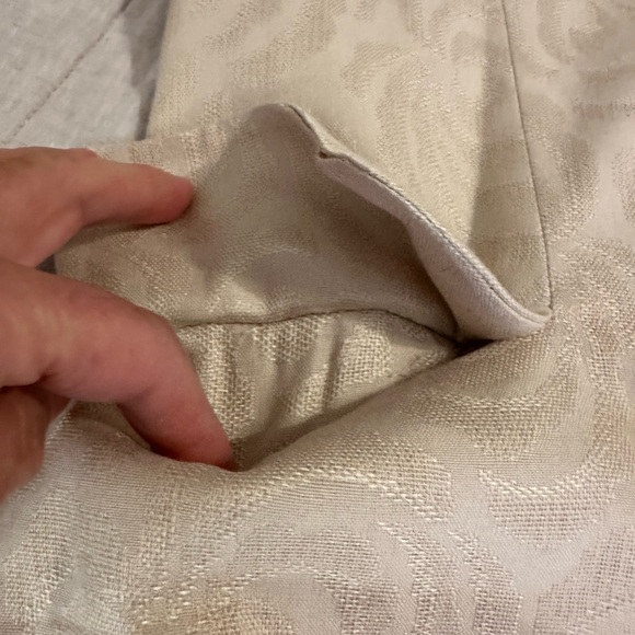 VTG Y2k Kasper ASL Skirt Suit 8 Ivory Brocade button Lined Career Classic Pocket - Picture 11 of 16